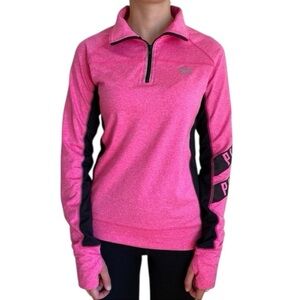 Victorias Secret PINK 1/4 zip bright pink running jacket sz S